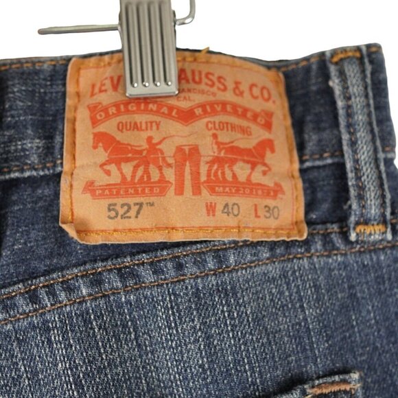 Levi's Men's 527 Regular Fit Jeans Dark Wash Denim Size 40x30 Classic 5-Pocket S - Picture 8 of 11